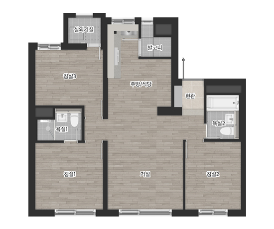 59㎡ 확장형 평면도