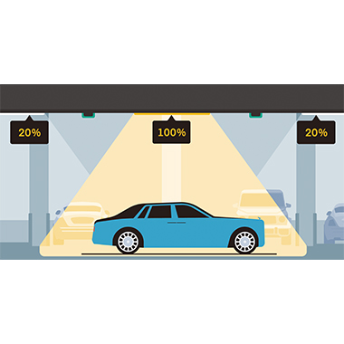 지하주차장 100% LED 디밍제어