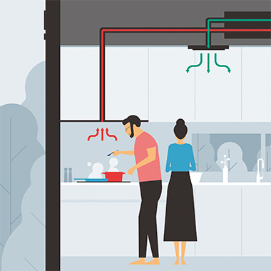 렌지후드 연동 환기 시스템