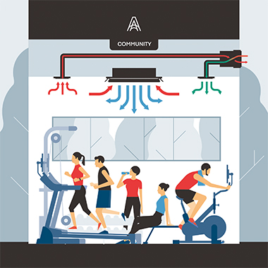 전열교환 환기기스템 + 냉난방기로 늘 쾌적한 클럽아크로